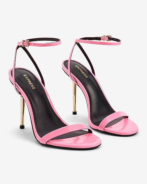 Gold Heel Strappy Heeled Sandals | Express