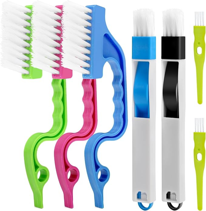 7Pcs Crevice Cleaning Brush, Multifunctional Window Track Cleaning Tools and Window Groove Cleani... | Amazon (US)