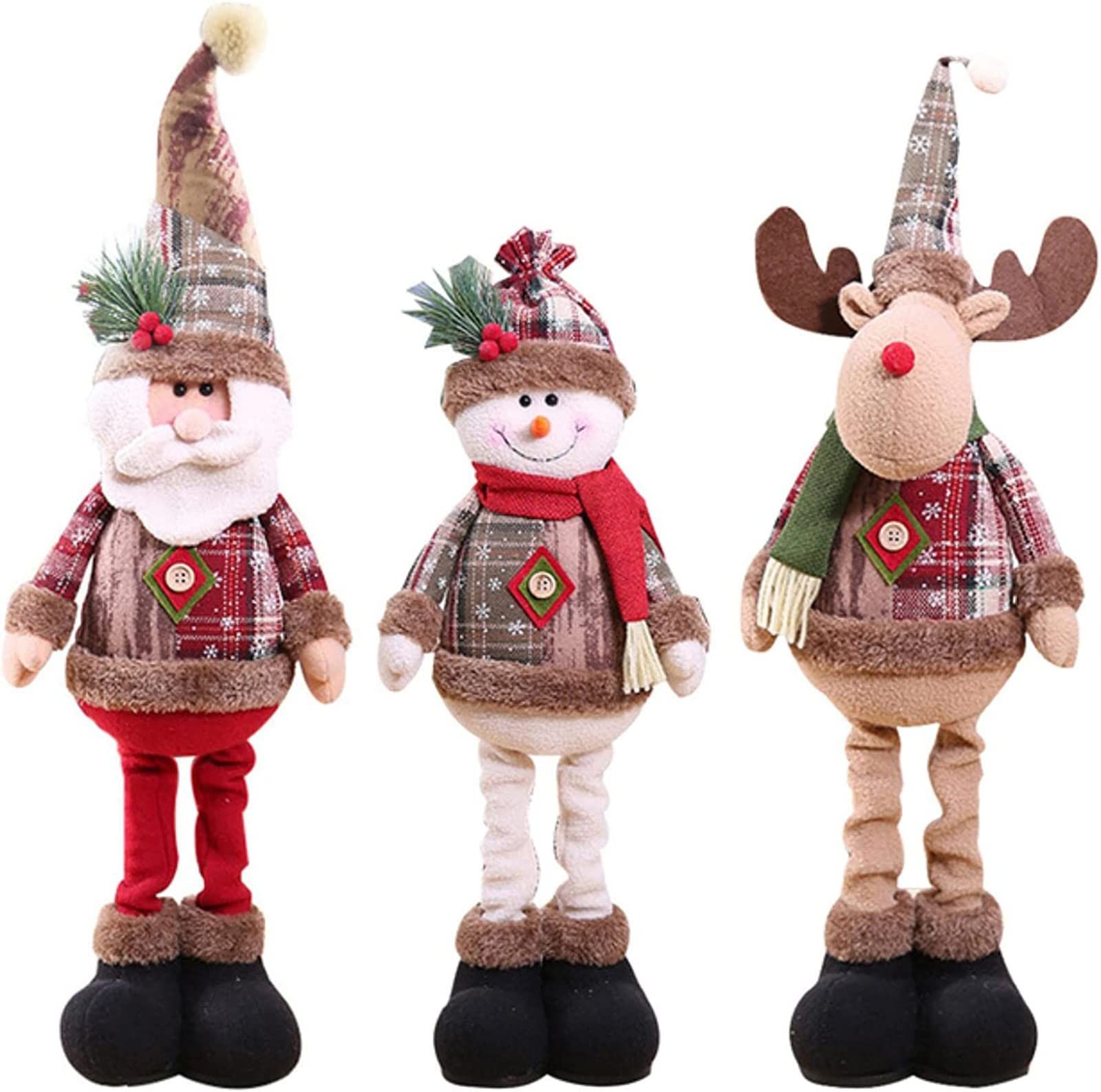 YUANstore 1/3 peças de enfeite de árvore de Natal para decoração de ano novo, rena, boneco de... | Amazon (BR)