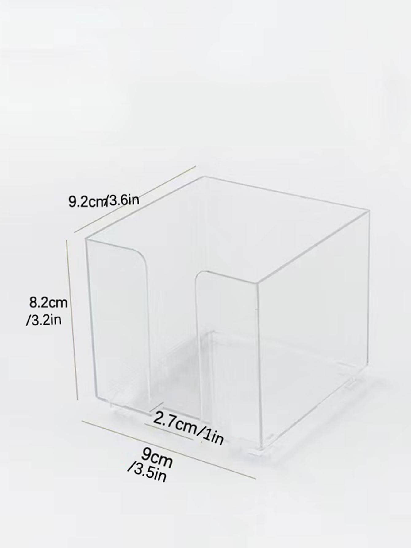 1pc Clear Stationery Storage Box, Simple Plastic Memo Pad Storage Box For Home | SHEIN