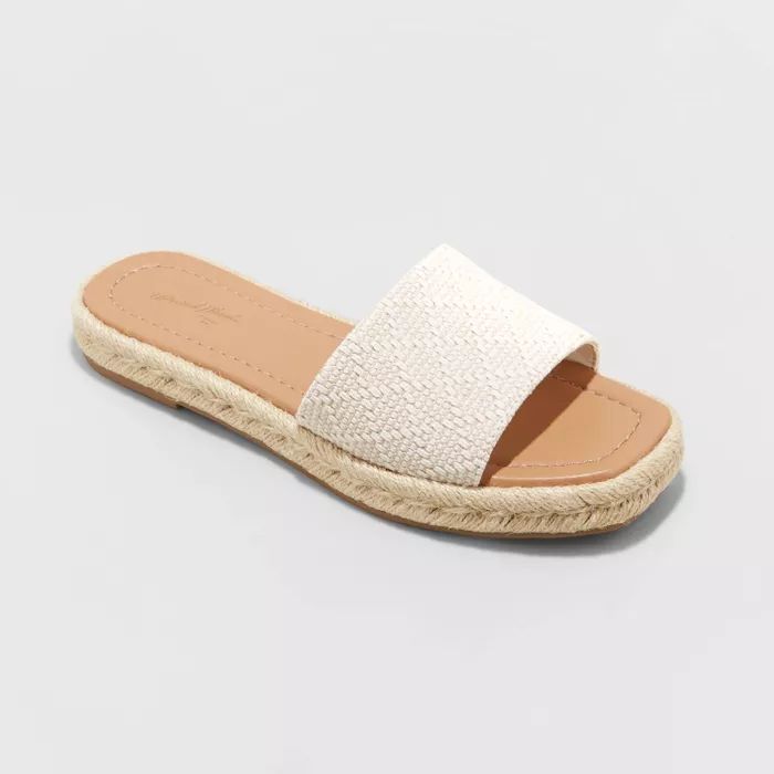 Women's Maren Square Toe Espadrille Slide Sandals - Universal Thread™ | Target