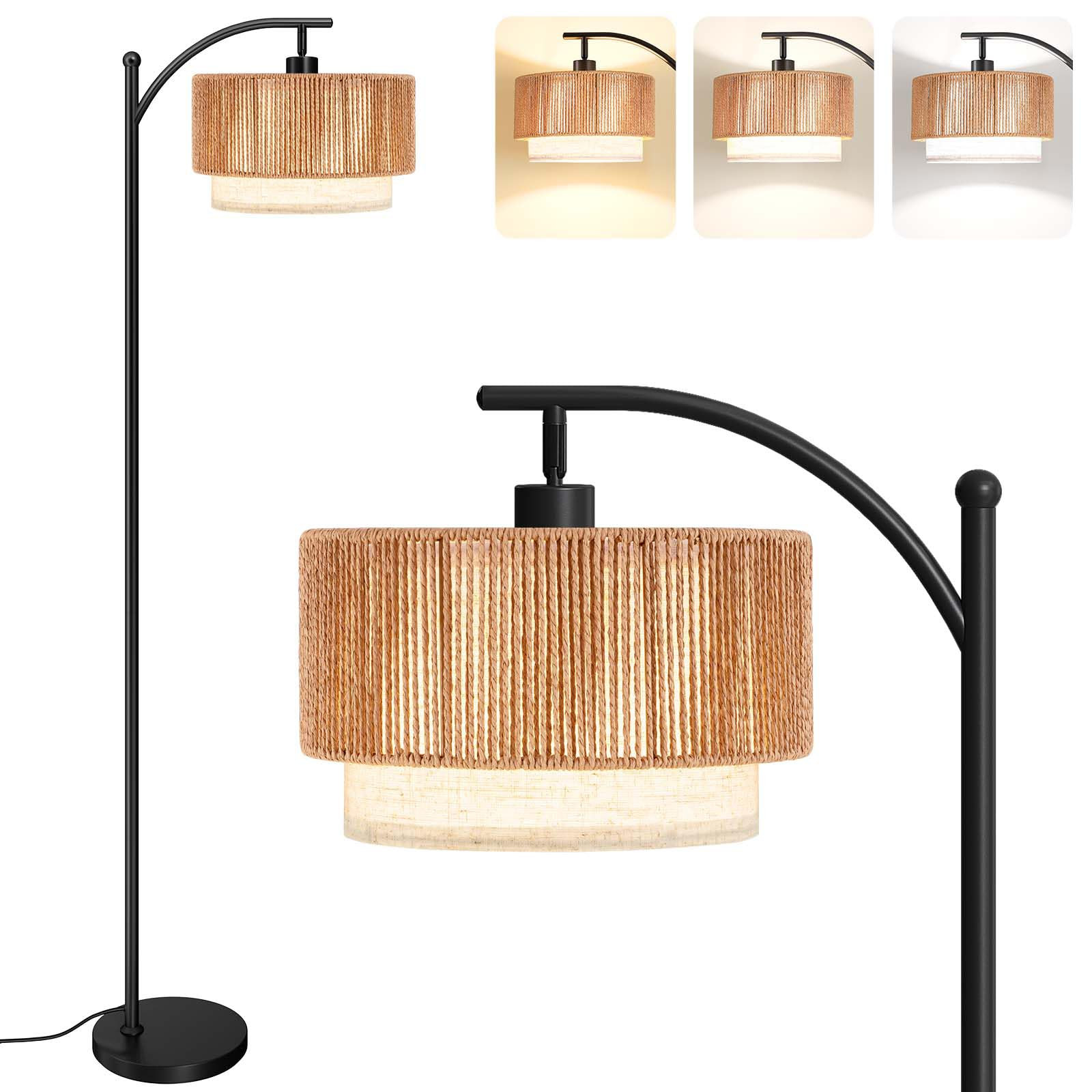 SUNMORY Floor Lamps for Living Room with 12W LED Bulb, Arc Floor Lamp with 3 Color Temperatures, ... | Amazon (US)