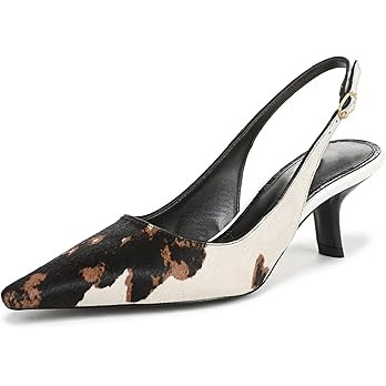 DOEYG Pointed Toe Kitten Heels for Women Slingback Heels Pumps Dressy Stiletto Heel Pumps Low Hee... | Amazon (US)