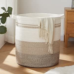 OIAHOMY 80L Laundry Baskets Hamper with Handles,Decorative Basket for Living room,Woven Storage B... | Amazon (US)