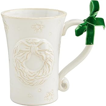 Mud Pie White Christmas Mug, Tree, 12 oz | Amazon (US)