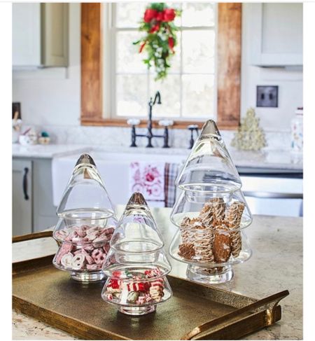 Christmas tree glass storage jars 🎄 kitchen accessories kitchen decor Christmas decor kitchen organization 

#LTKstyletip #LTKhome #LTKHoliday