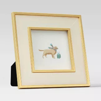 4" x 4" Holiday Single Image Frame Gold/White - Threshold™ | Target