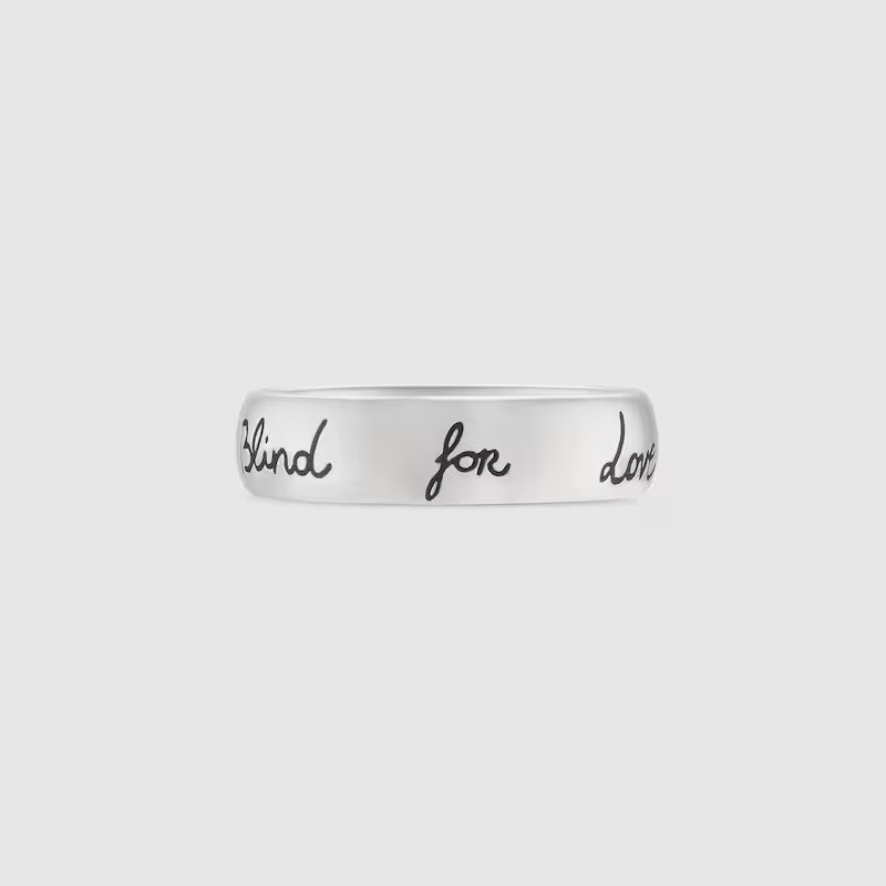 GUCCI 'Blind For Love' Ring, Size 22, Sterling Silver, Sterling Silver | Gucci (US)