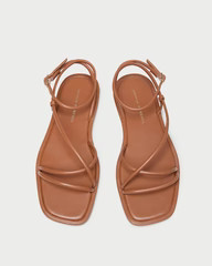 Noor Timber Leather Flat Sandal | Loeffler Randall