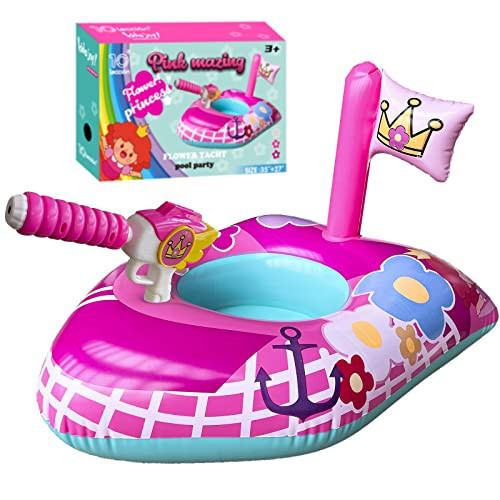 Inflatable Pool Floats Kids-Girls Pool Toys for Toddlers Ages 3-8, Kids Floats for Swimming Pool, Pink Princess Pool Floaties for Summer Water Toys | Amazon (US)