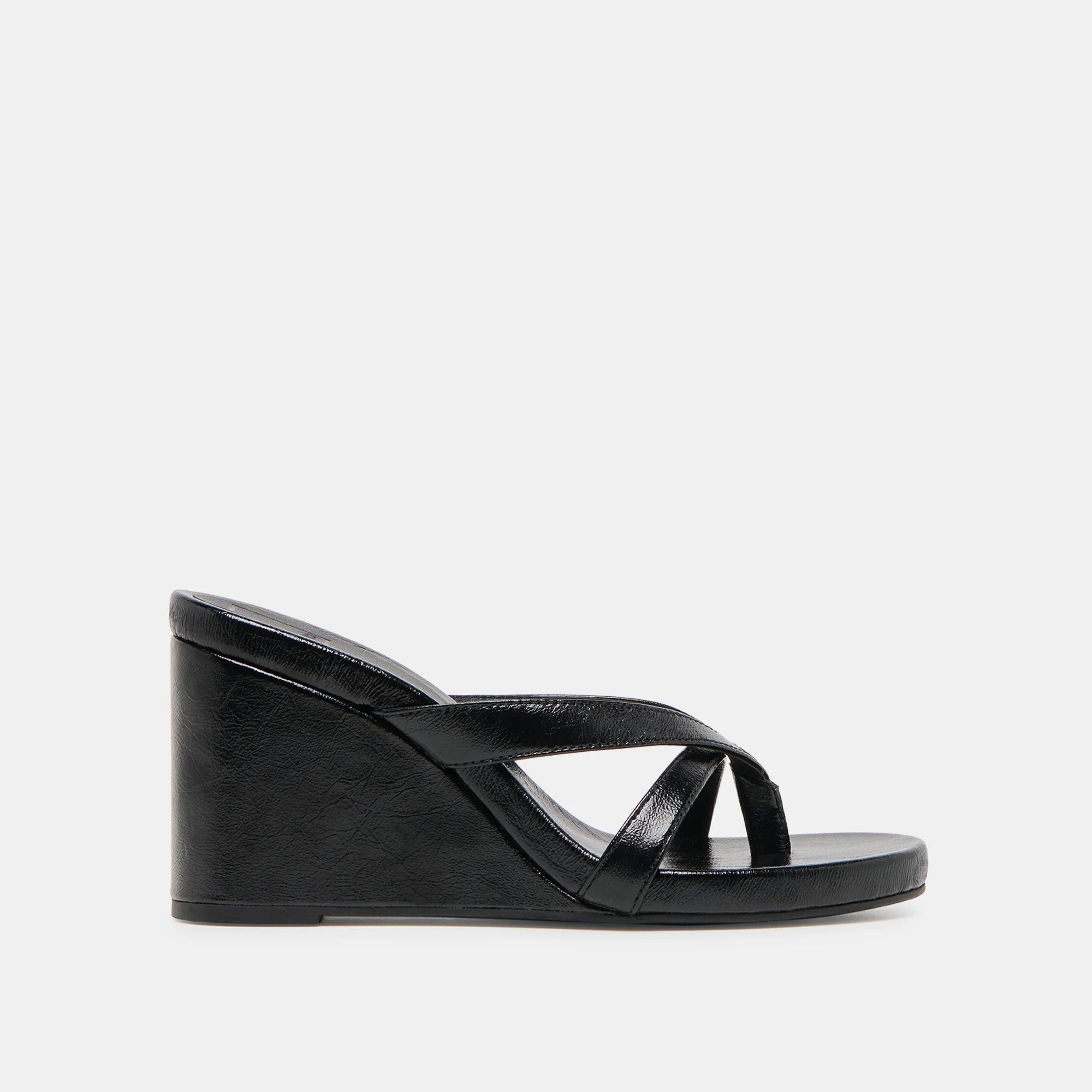Helan Wedges Black Leather | DolceVita.com
