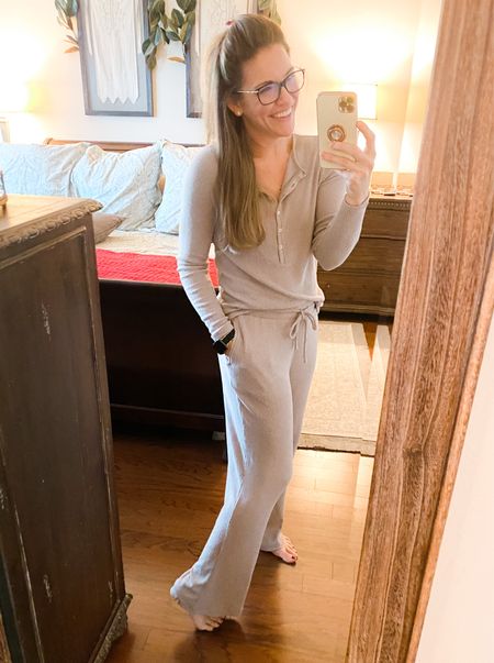 OBSESSED I couldn’t love my new henley and lounge pants anymore, but you can because now they’re on sale! Yes, this might be the most unexpected brand, but they’re so good! 

#LTKsalealert