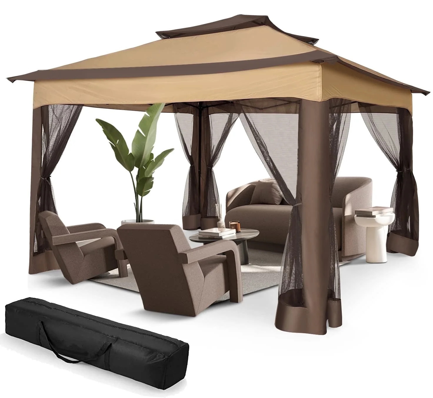 COBIZI 11x11 Pop up Gazebo Outdoor Canopy Gazebo Patio Gazebo with Mosquito Netting Canopy Shelte... | Walmart (US)