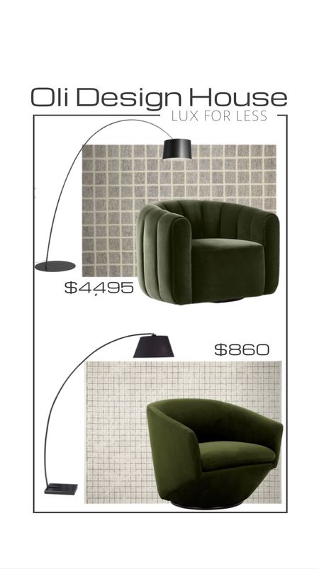 Lux for Less…

One room design at two very different budgets. Black arch floor lamp, dark olive green swivel chair, square grid area rugs

Modern organic home design

#LTKhome #LTKFind #LTKstyletip
