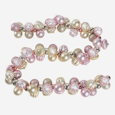 & Champagne Ornament Garland, 72" | At Home