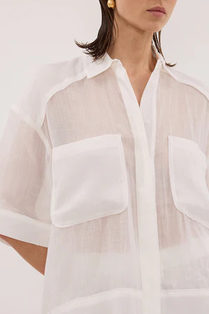 KAI WHITE RAMIE RESORT SHIRT | DISSH