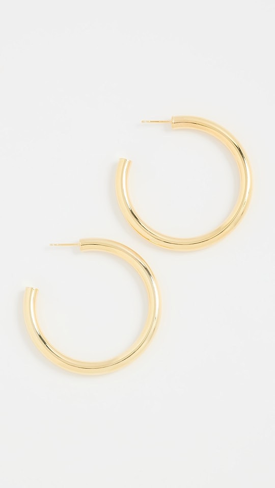 By Adina Eden Large Hollow Hoop Earrings | SHOPBOP | Shopbop