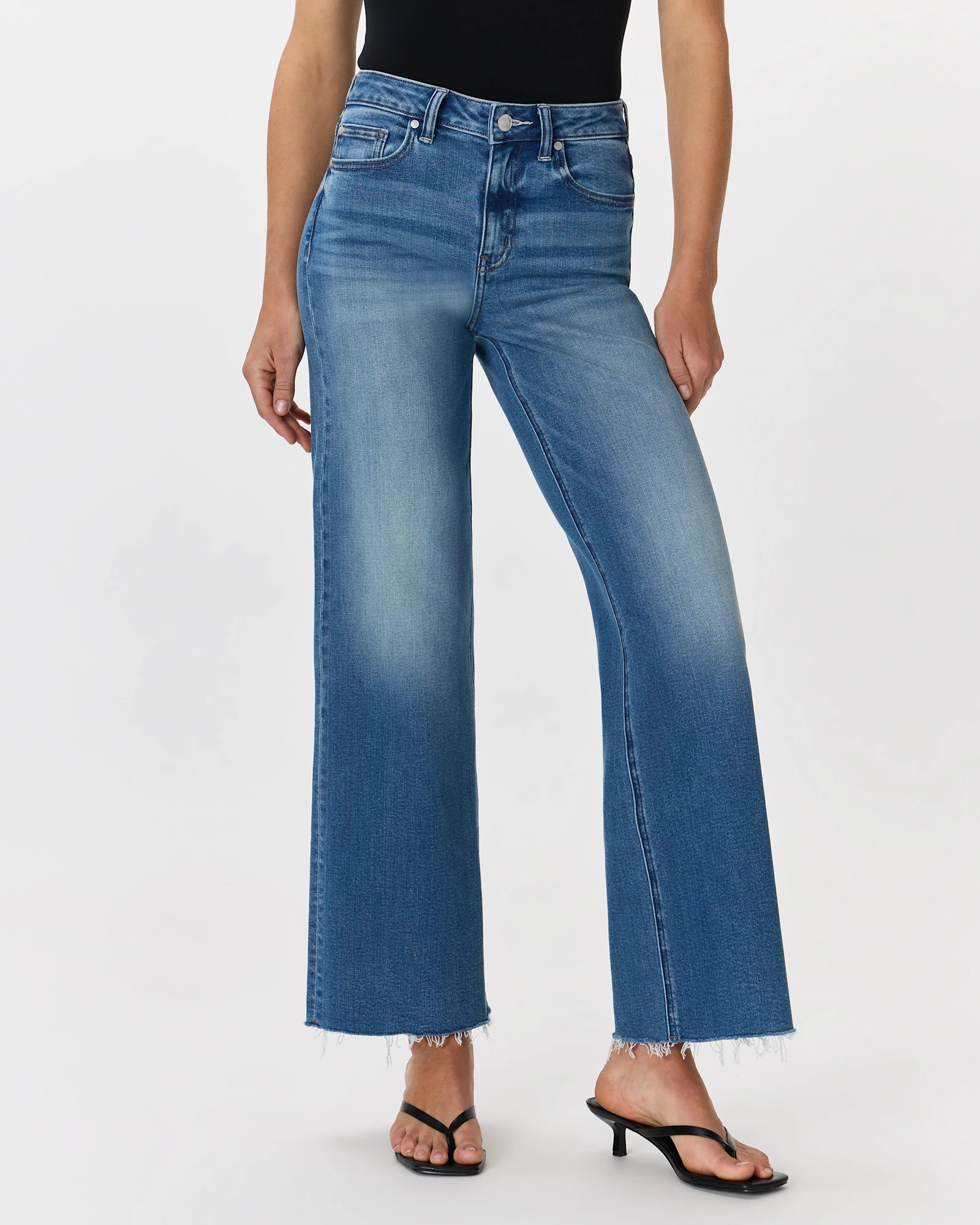 Quince | Women's Bella Stretch Wide Leg Jeans in Midnight Blue, Size 28, Organic Cotton | Quince
