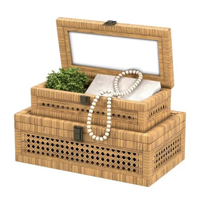 Rattan Decorative Box,Rectangular Wicker Storage Decoration | Wayfair North America