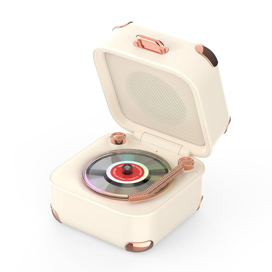 Vintage Vinyl Speaker with Colorful Lights, Music Player with 3 Modes, Bluetooth Speaker for Kids... | Amazon (US)