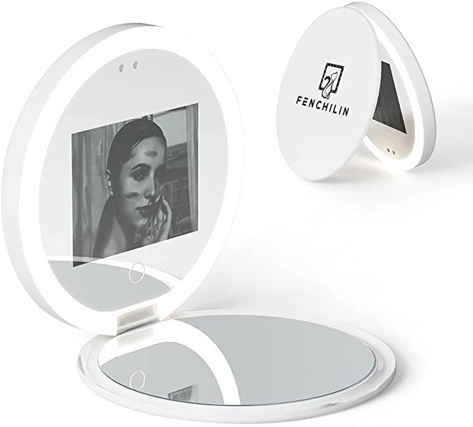 FENCHILIN Travel Compact Mirror with UV Camera for Sunscreen Test, 2X Magnification Portable Ligh... | Amazon (CA)