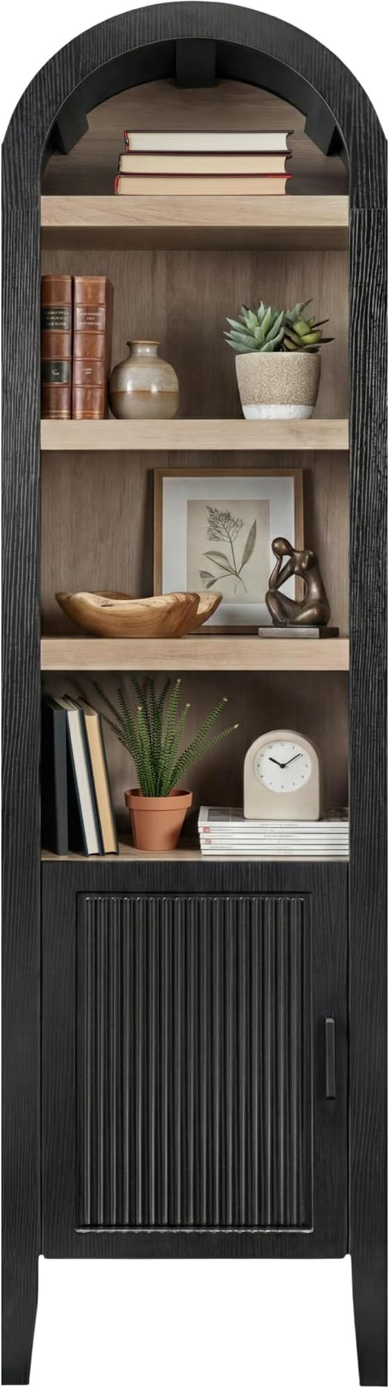 Best Choice Products 72" Tall Narrow Storage Cabinet w/Adjustable Shelves, 4-Tier Modern Arched B... | Amazon (US)