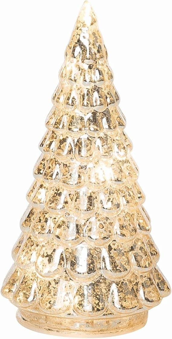 Transpac Small Glass Light Up Christmas Gold Tree | Amazon (US)