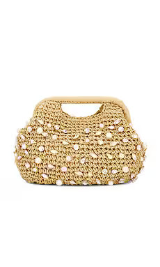 BTB Los Angeles Bardo Crystal Clutch in Natural from Revolve.com | Revolve Clothing (Global)