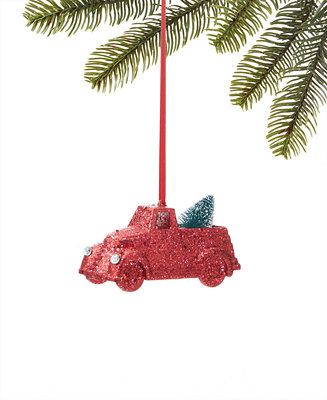 Holiday Lane Christmas Cheer Glitter Truck Ornament, Created for Macy's & Reviews - Holiday Lane ... | Macys (US)