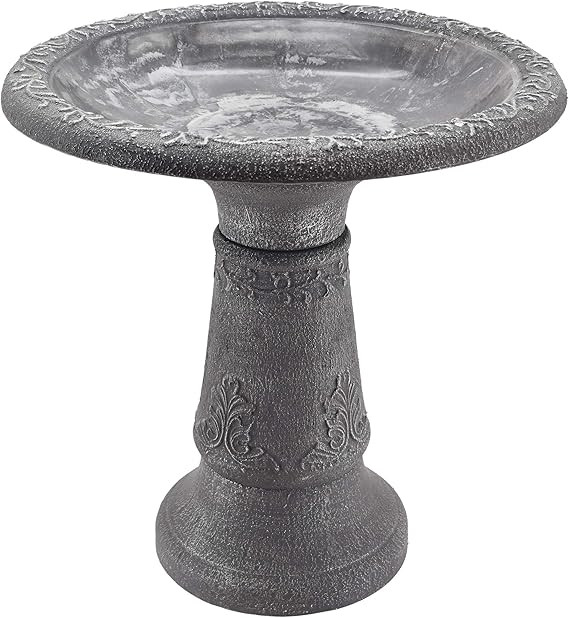 Arcadia Garden Products BB05 Stone Fiberclay Birdbath 19.5x10.25x20.5, Grey | Amazon (US)