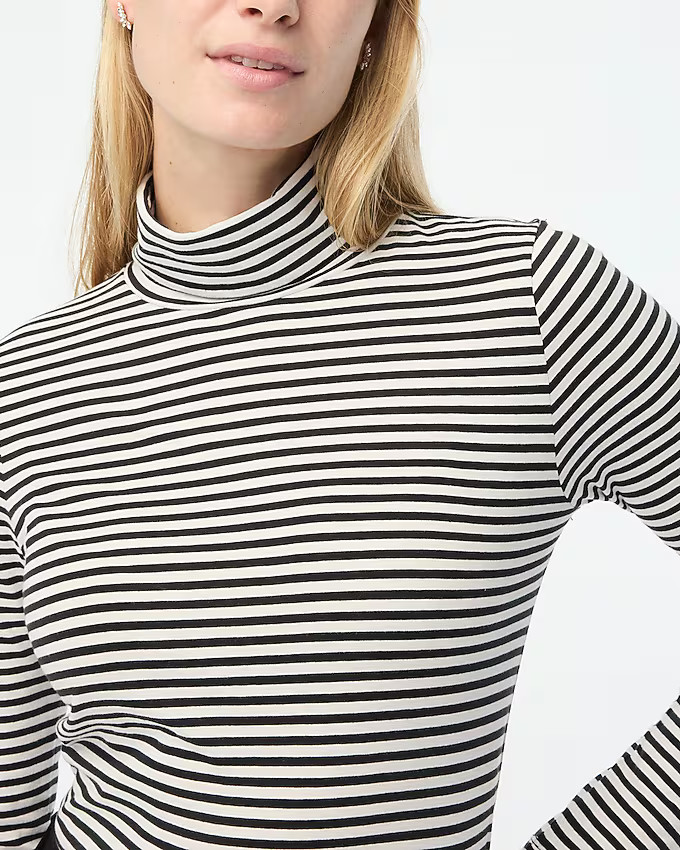 Printed tissue turtleneck | J.Crew Factory