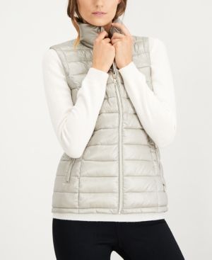 Calvin Klein Quilted Metallic Puffer Vest | Macys (US)