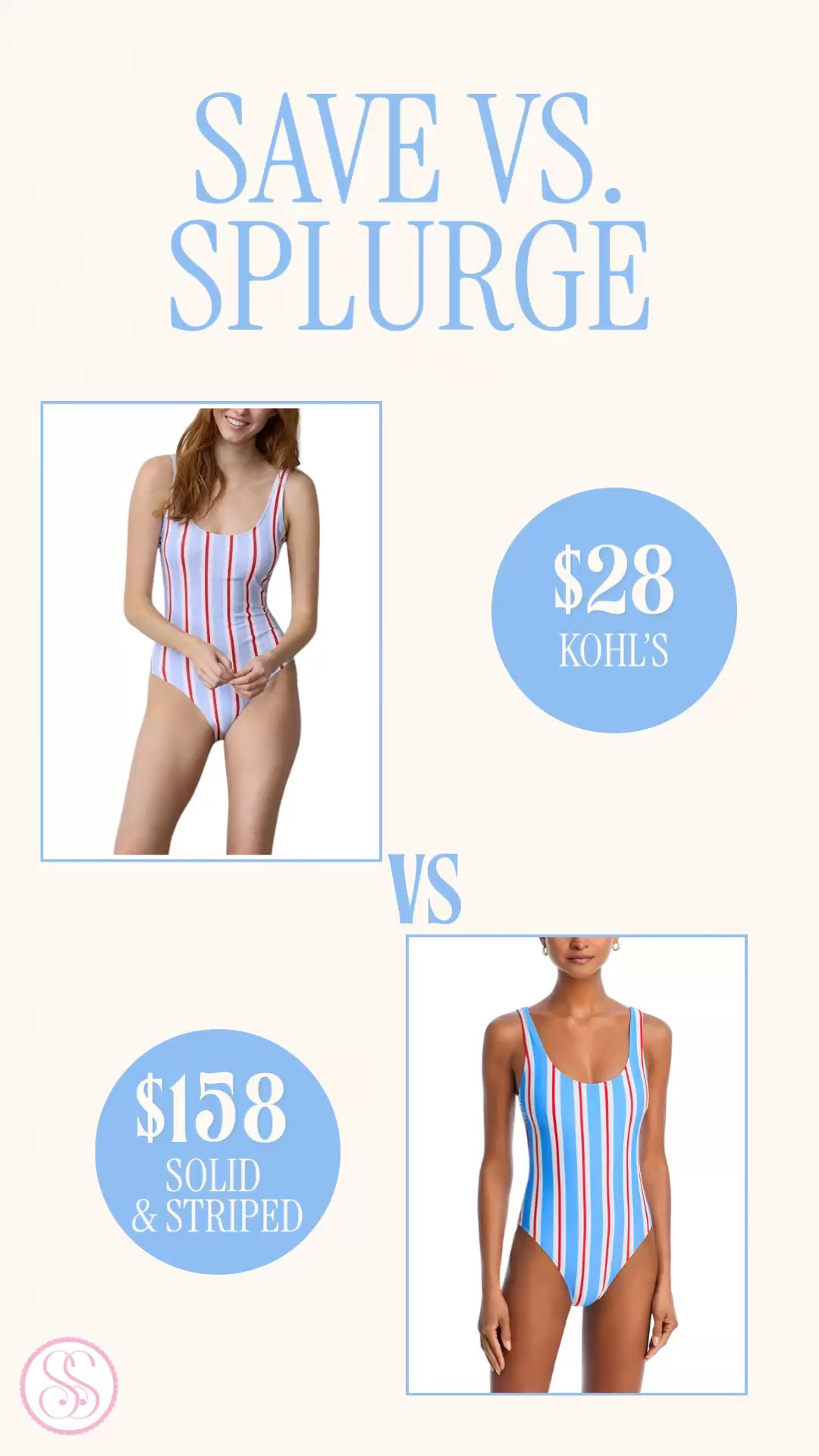 Solid & Striped Annemarie look for less | striped one piece swimsuit | Kohl’s swimsuit | designer swimwear look for less

This striped one piece swimsuit is giving the $158 Solid & Striped Annemarie look for less, and the Kohl’s version is on sale for under $30 right now.

The red, white, and blue vertical stripes, scoop neckline, classic one-piece shape, soft feel, fully lined construction, removable bra cups, and supportive side shirring make it such a strong swim find for summer. It has that designer resort swimwear look without the designer swimwear price tag.

This is exactly the kind of swimsuit that works for beach trips, pool days, Fourth of July weekend, lake weekends, boat days, resort vacations, cruises, beach clubs, girls trips, and summer travel when you want swimwear that feels polished but still easy.

The vertical stripe is what makes it so good. It gives that classic coastal, preppy summer, sporty resort feel that always looks timeless in vacation photos.

If you love Solid & Striped swimwear, striped one piece swimsuits, designer swimwear looks for less, Kohl’s swim finds, red white and blue swimsuits, beach vacation outfits, resort wear, pool outfits, and affordable swimsuits that look expensive, this under-$30 sale find is one I would check before sizes disappear.

Solid & Striped Annemarie look for less, Solid and Striped look for less, Solid & Striped swimsuit, designer swimsuit look for less, striped one piece swimsuit, one piece swimsuit, red white and blue swimsuit, vertical stripe swimsuit, Kohl’s swimsuit, Kohl’s swimwear, affordable swimsuit, swimsuit under 30, beach vacation outfit, resort swimwear, pool outfit, Fourth of July swimsuit, lake weekend outfit, boat day outfit, cruise outfit, vacation swimsuit, preppy swimwear, designer look for less

#LTKFindsUnder50 #PreppyStyle #LookForLess #ResortStyle #Swimsuit #OnePieceSwimsuit #AmericanaStyle

#LTKSwim #LTKSeasonal #LTKSaleAlert