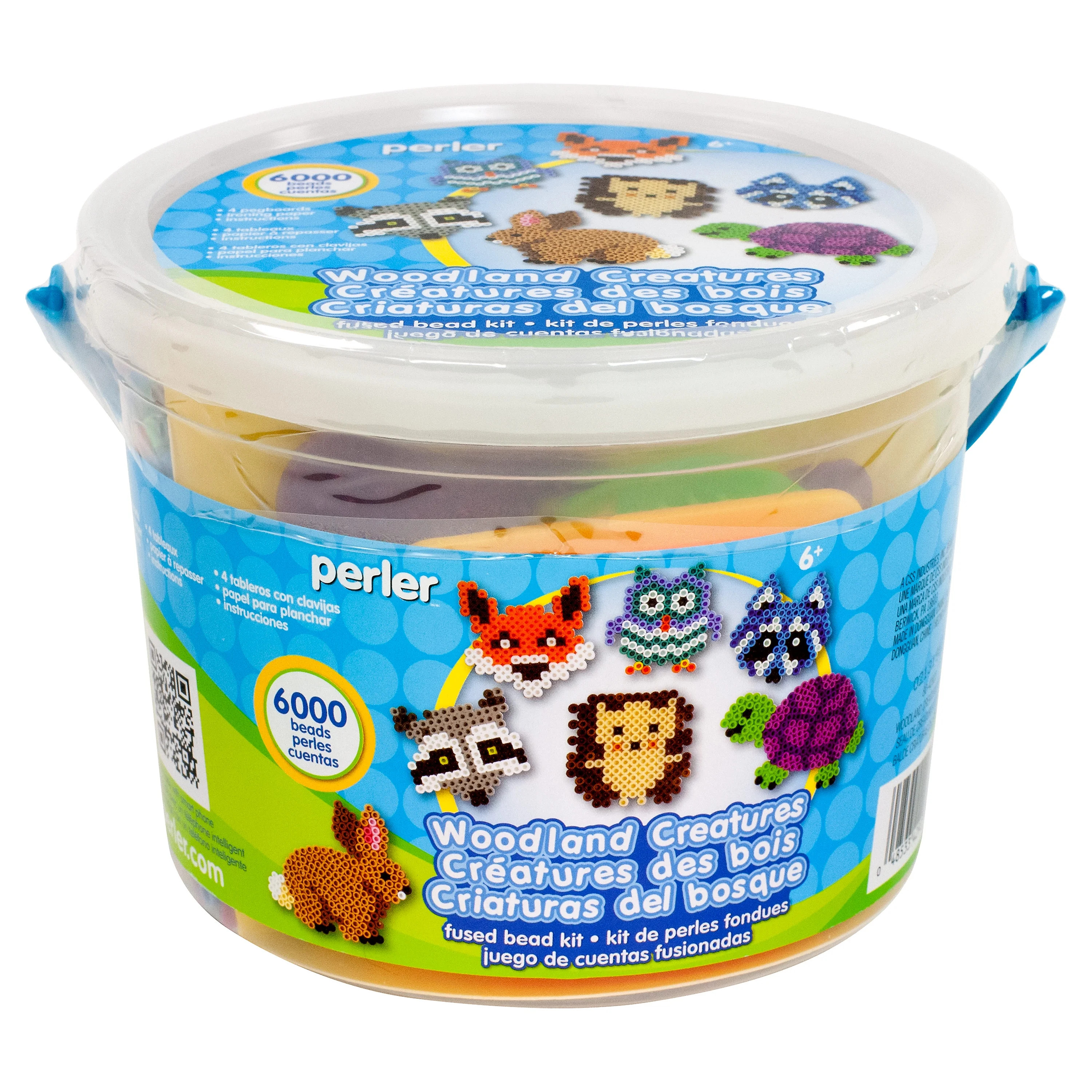 Perler Fused Bead Kit Bucket 6000pc Wood Creatures - Walmart.com | Walmart (US)