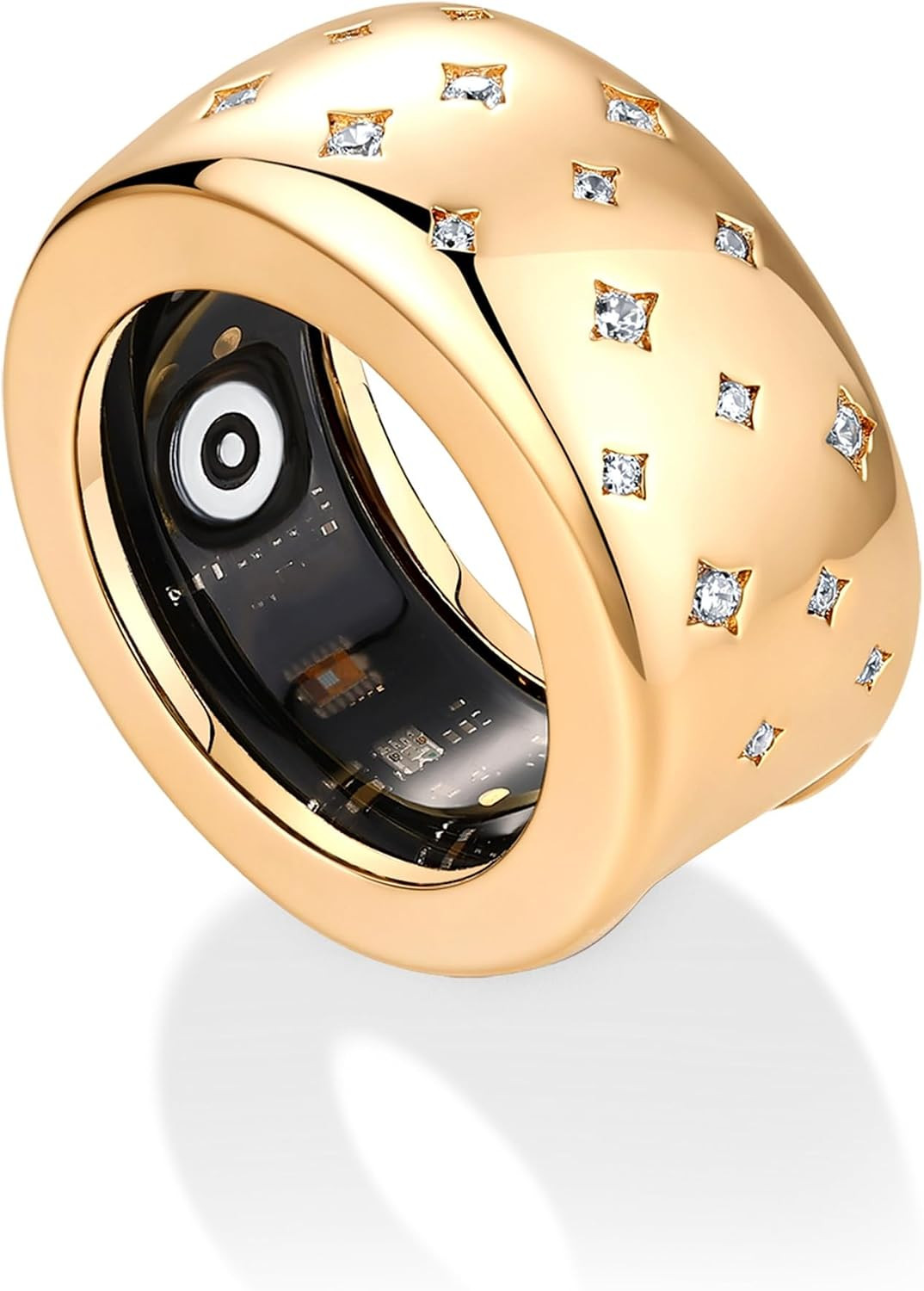 PAVOI 14K Gold Plated Smart Ring CZ Cover Compatible with Oura Ring Gen 4 | Amazon (US)