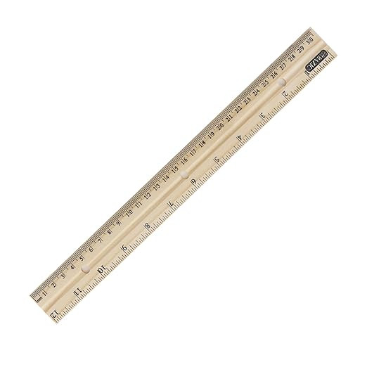 BAZIC Products Wooden Ruler – Single Metal Edge Drafting Ruler for Measuring, Drawing & Craftin... | Amazon (US)