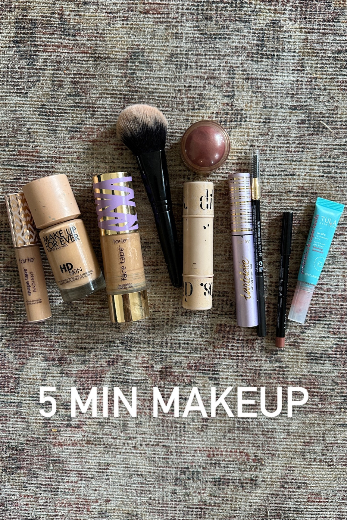 Makeup forever shade- 2y36
Shape tape radiant concealer- 38n medium tan neutral 
Dibs stick- color 5.5
Tula lip balm- blushing lemonade (code: desiraeathome)

Tarte face tape shade 37N medium tan neutral 
Merit blush- cheeky

Makeup beauty affordable brown skin makeup 

#LTKbeauty #LTKfindsunder50