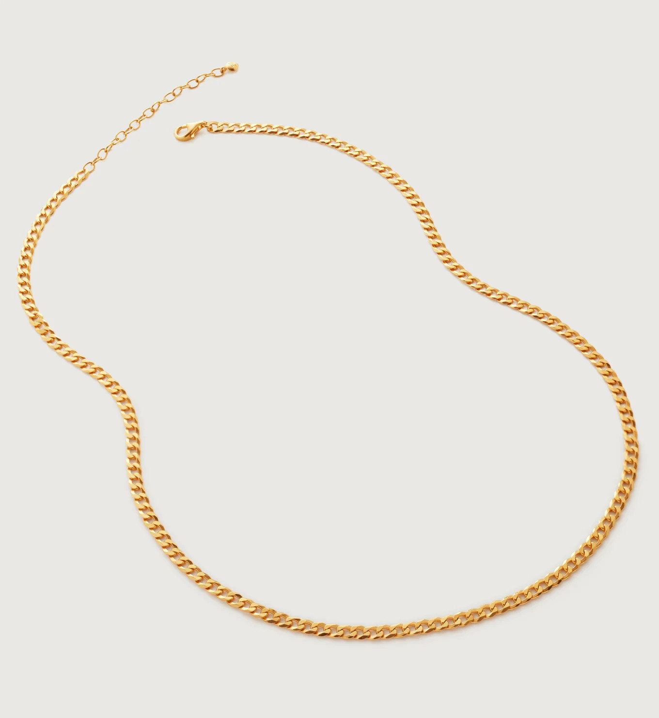 Flat Curb Chain Necklace 41-46cm/16-18' | Monica Vinader (Global)