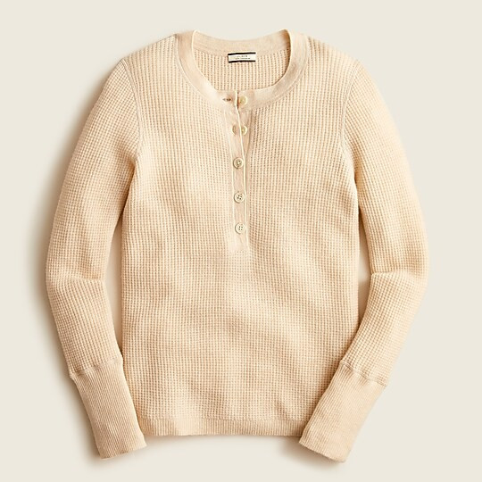 Featherweight cashmere waffle henley | J. Crew US