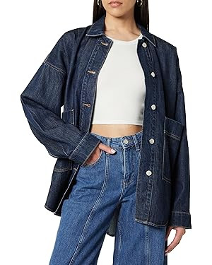 The Drop Women's Pilar Long Denim Shirt Jacket | Amazon (US)