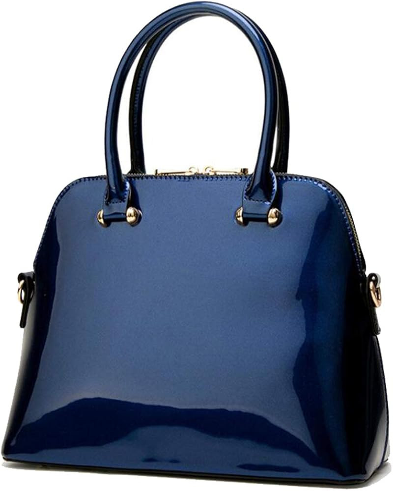 Women's Satchel Purse Large Tote Lady Shoulder Bag Patent Leather Handbag Top Handle Shell Bag | Amazon (US)