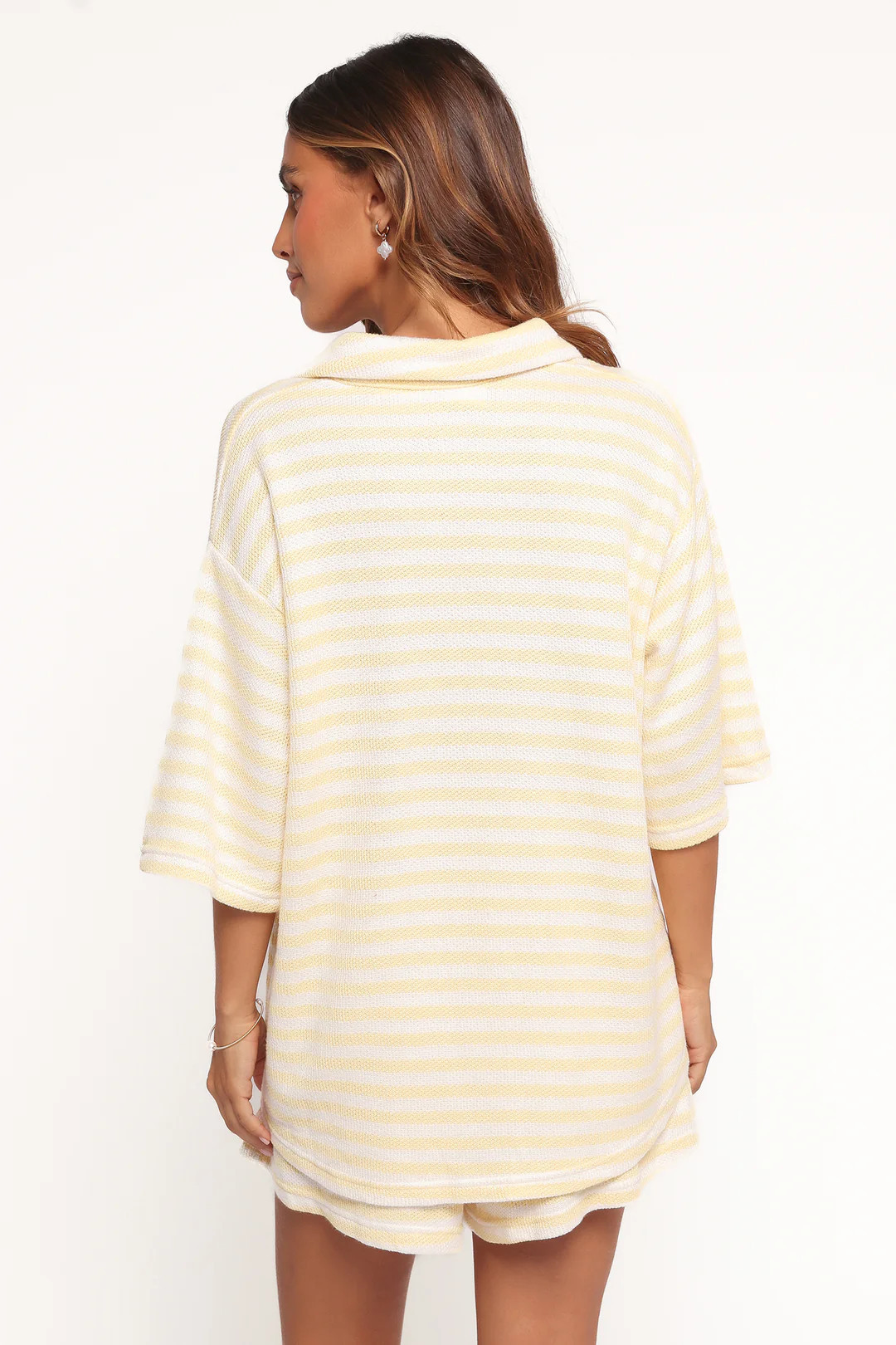 Sunny Knitted Short Set - Yellow Stripe | Petal & Pup (US)