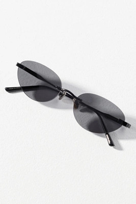 Elisa Johnson Oval Metal Sunglasses | Anthropologie (US)