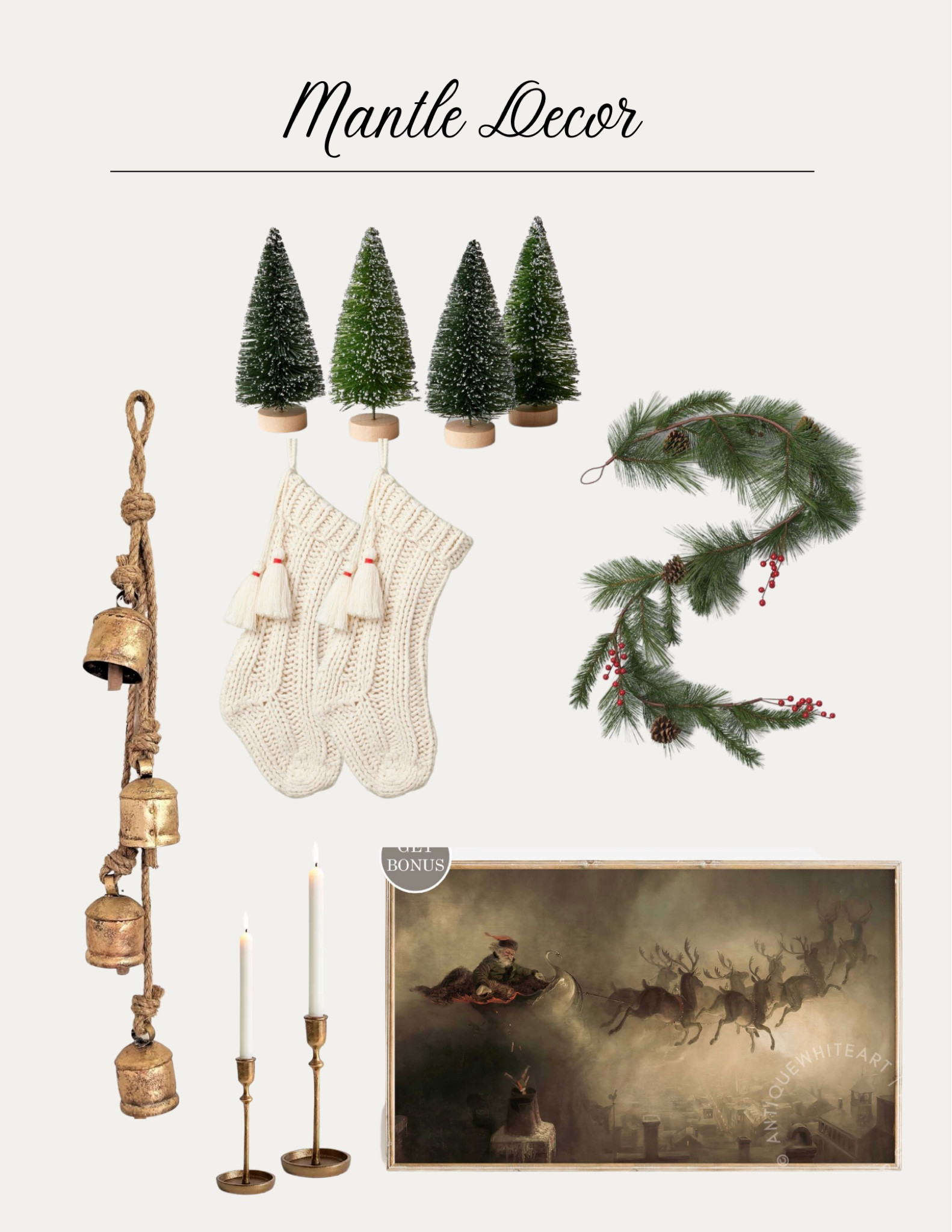 Christmas Mantle decor 🎄

#LTKHoliday #LTKhome #LTKSeasonal