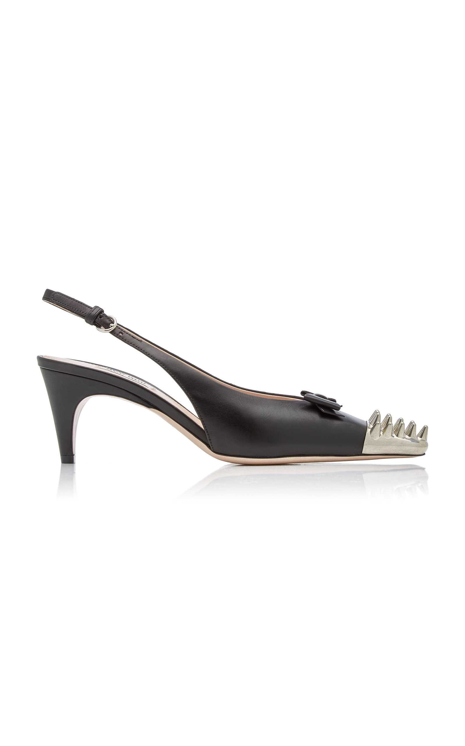 Spike-Embellished Leather Pumps | Moda Operandi (Global)