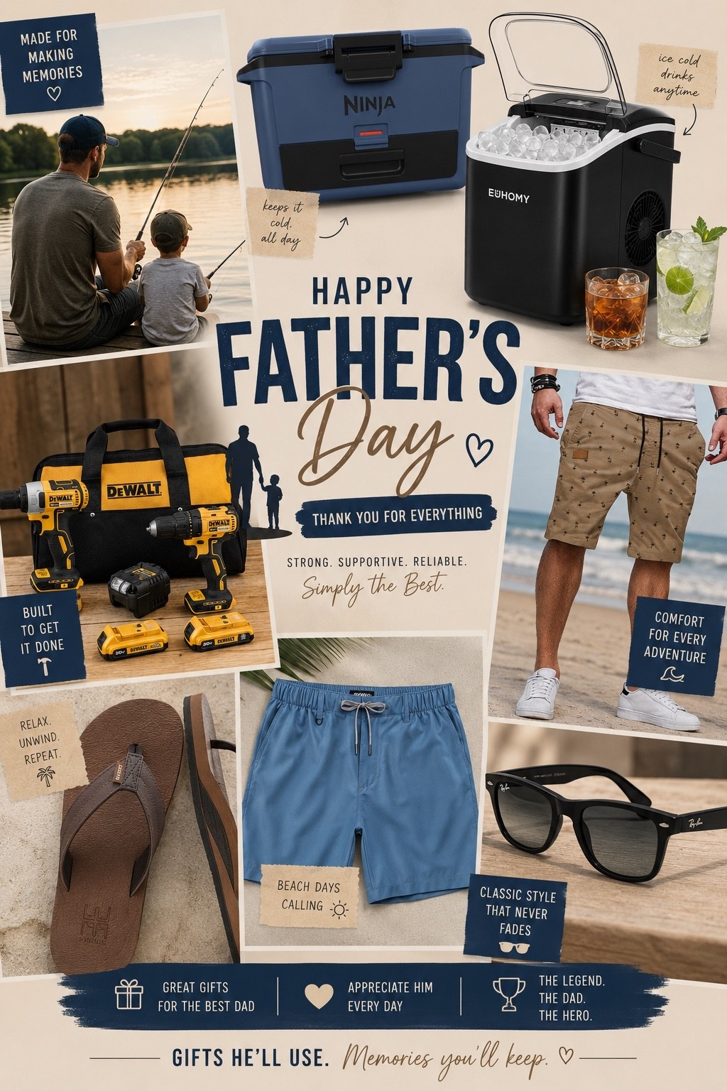 AD🤎Father’s Day finds that actually make sense 🤎
coolers for the summer trips, comfy shorts, everyday slides, tools he’ll actually use & timeless accessories ✨

practical gifts > random gifts always.
because dads deserve the little upgrades too.

#FathersDayGifts #AmazonFinds #MensStyle #SummerVibes #GiftIdeasForHim #DadStyle #AmazonFavorites #MensFashion #SummerEssentials #CoolDadVibes #BeachStyle #AmazonMustHaves #MensSummerStyle #GiftGuide #FathersDayIdeas