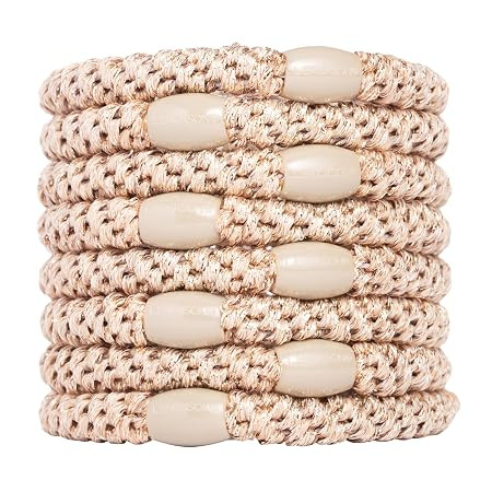 L. Erickson Grab & Go Pony Hair Ties, 8 Pack Grab and Go Ponytail Holders | Metallic, Hair Ties N... | Amazon (US)