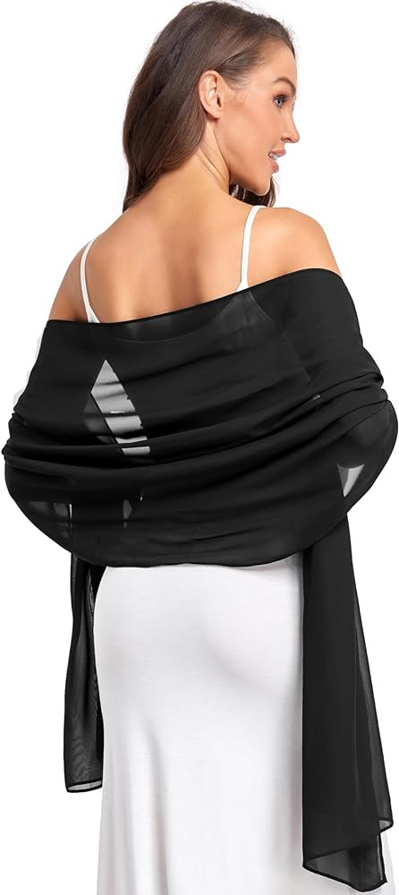 Soft Chiffon Scarfs Shawls and Wraps for Evening Dresses Wedding Shawl Wraps Bridal Scarve for Wo... | Amazon (US)