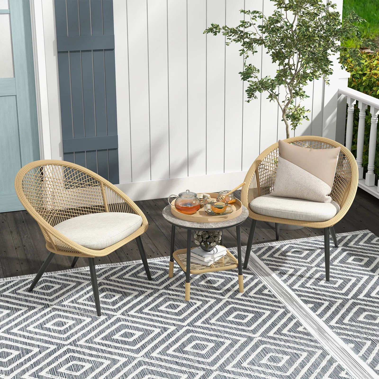 Breaira 3 Piece Seating Group with Cushions | Wayfair North America