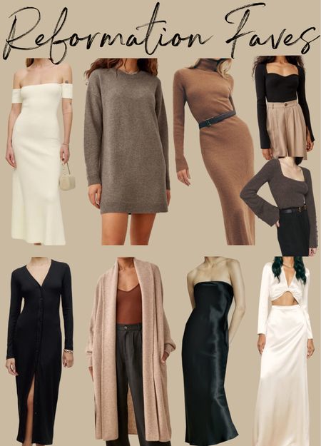 Kat Jamieson of With Love From Kat shares her fall must haves from Reformation. Wedding guest dress, sweater dress, midi, bodysuit, knits, silk, cardigan. 

#LTKSeasonal #LTKstyletip